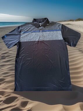 Callaway  Men’s Size M Chest Print Opti Dri Navy Golf Polo Shirt.